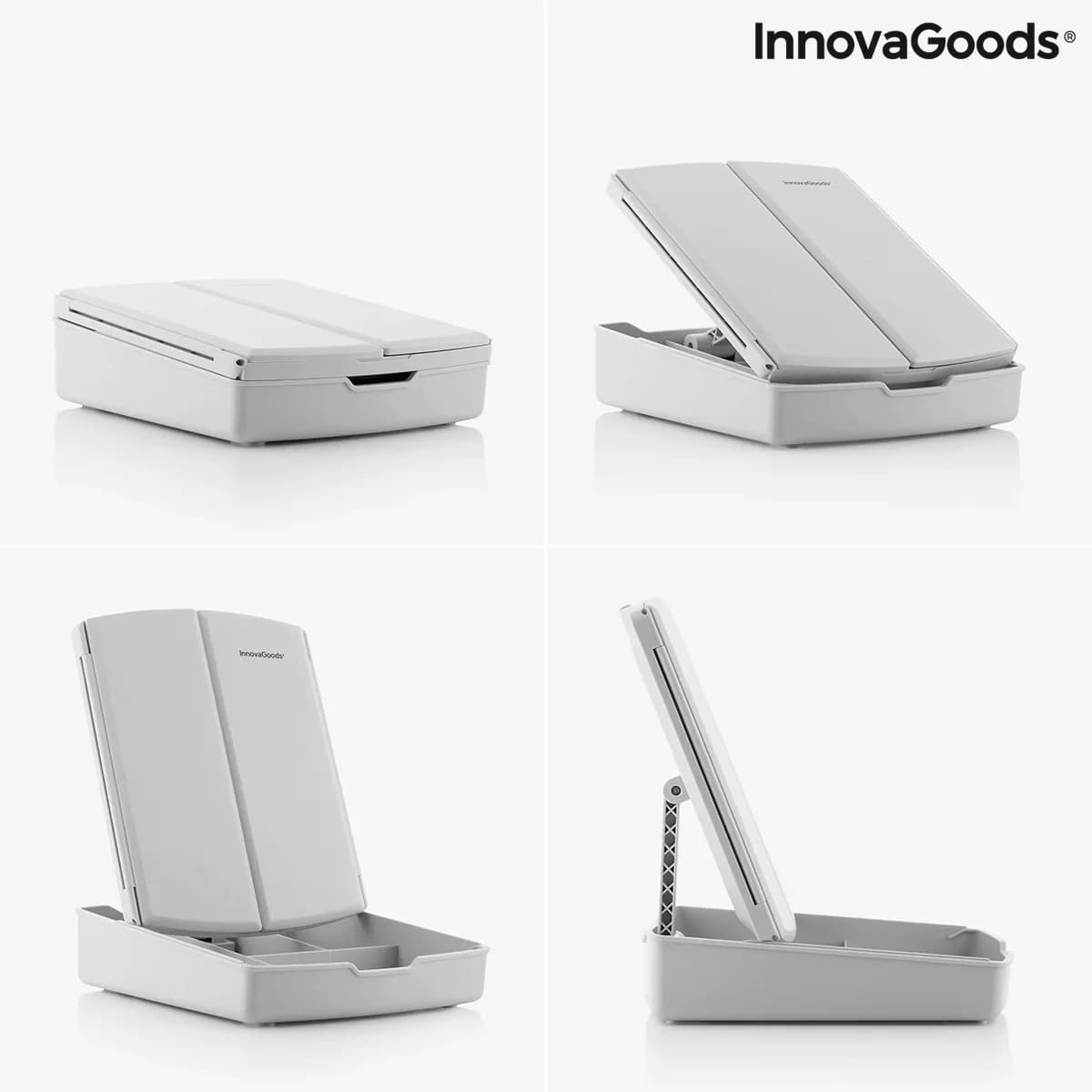 Skládací zrcátko s LED světlem 3 v 1 s organizérem make-upu Panomir - InnovaGoods - náhled 2