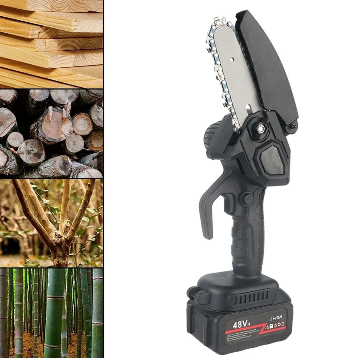Akumulátorová ruční mini pilka 8″ MDHL M677 + 21V baterie + praktický kufřík + příslušenství - náhled 2