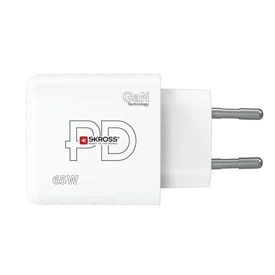 Nabíjecí adaptér Power charger SKROSS DC57-PD65 - USB A+C - 65W GaN EU, Power Delivery, typ C - náhled 5