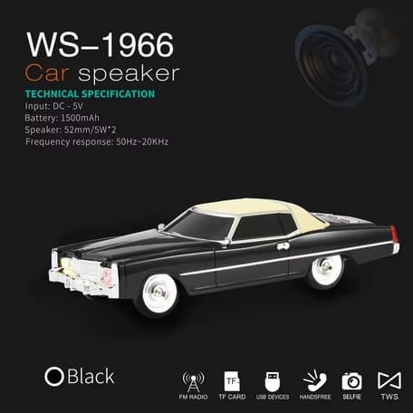 Bluetooth reproduktor ve tvaru auta Cadillac - WSTER WS-1966 - náhled 3