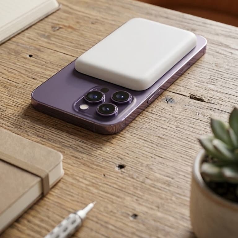 Bezdrátová powerbanka 5000 mAh - bílá - náhled 4