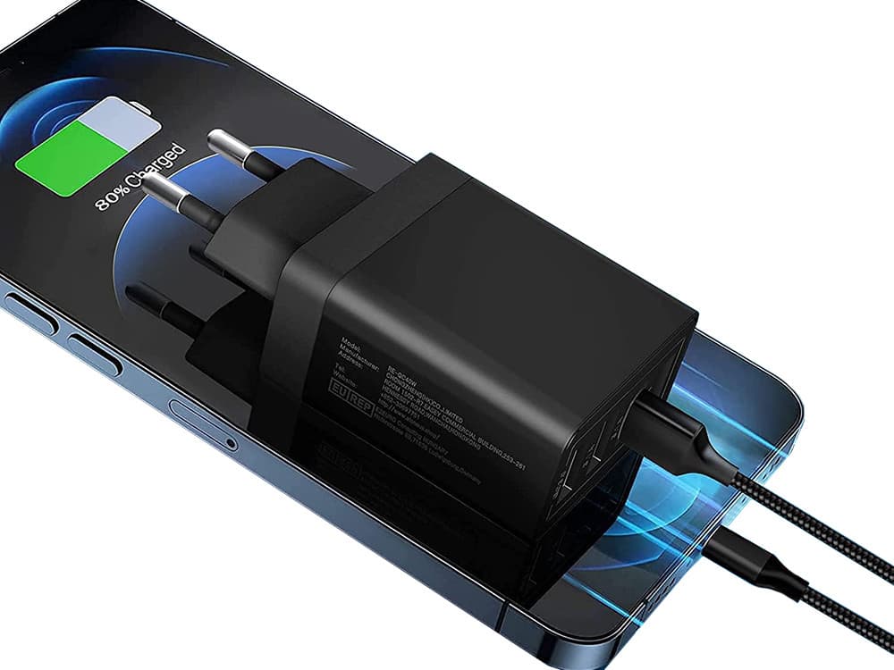 Síťová USB nabíječka - 4x USB Quick Charge 3.0 - VERK - černá - náhled 3