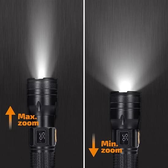 LED nabíjecí svítilna s displayem - 200lm - zoom - Li-Ion - Solight WN54 - náhled 2