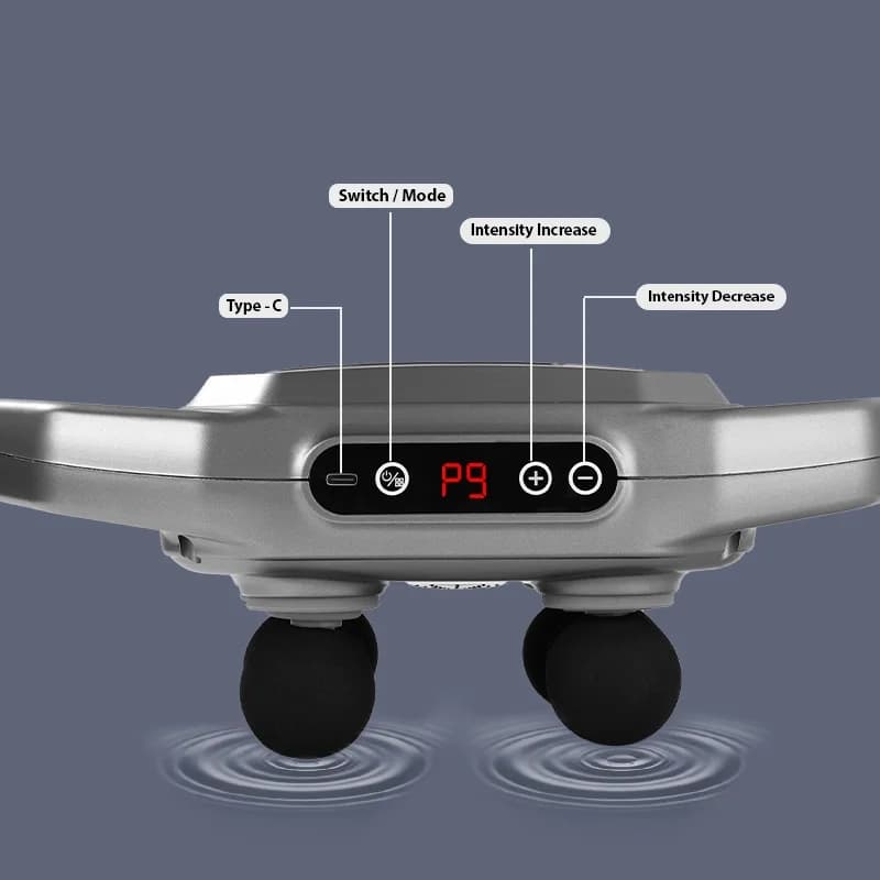 Čtyřhlavý automatický masážní přístroj - BD-616 - šedý - náhled 2