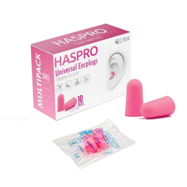 Špunty do uší na spaní - HASPRO MULTI10 – 10 párů, růžové - náhled 2