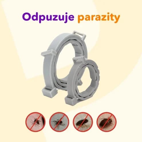 Antiparazitní obojek pro kočky a psy 62cm - mix barev - náhled 3
