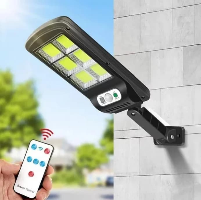 Solární zahradní LED lampa s pohybovým a soumrakovým senzorem - BK-120-B-6COB - náhled 4