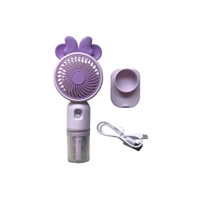 Mini ventilátor s funkcí jemné vodní mlhy SM870C - fialová - náhled 3