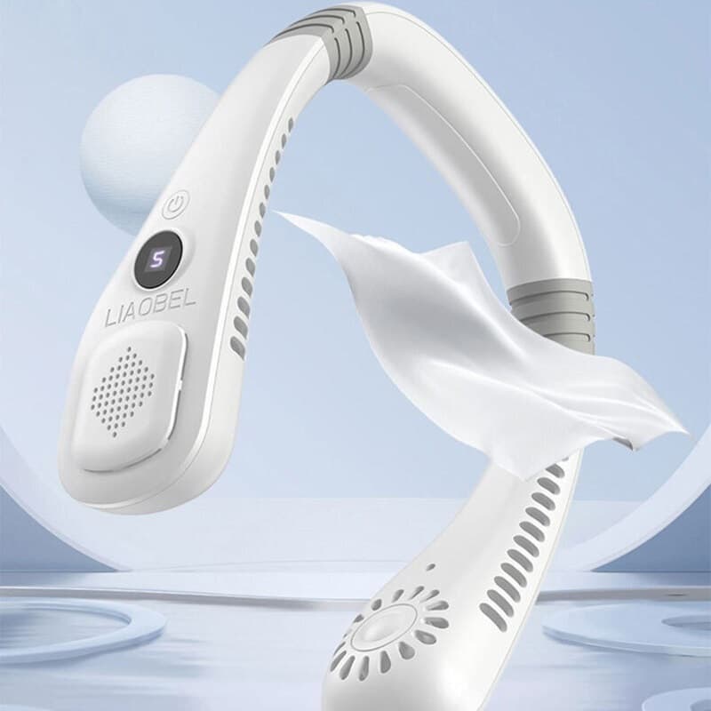 Liaobel Přenosný bezlopatkový ventilátor na krk s pěti rychlostmi LIAOBEL BL-9 - bílý - náhled 3