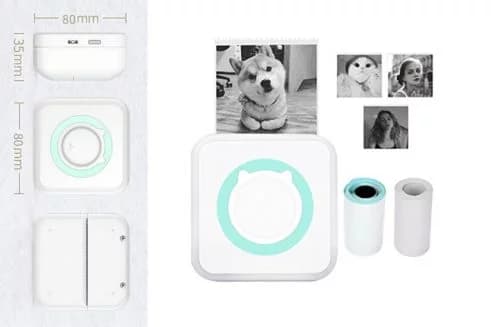 Zaparkorun Přenosná tiskárna Mini Print pro chytré telefony - růžová - náhled 5