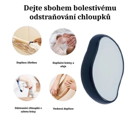 Zaparkorun Krystalický odstraňovač chloupků Silky - tmavě modrý - náhled 3