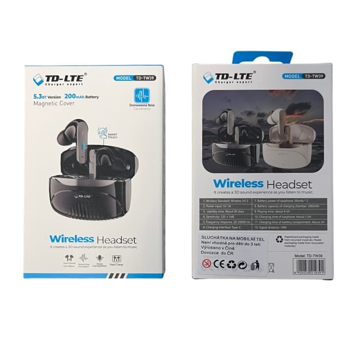 Bezdrátová sluchátka TD-LTE TD-TW39 - černá - náhled 5