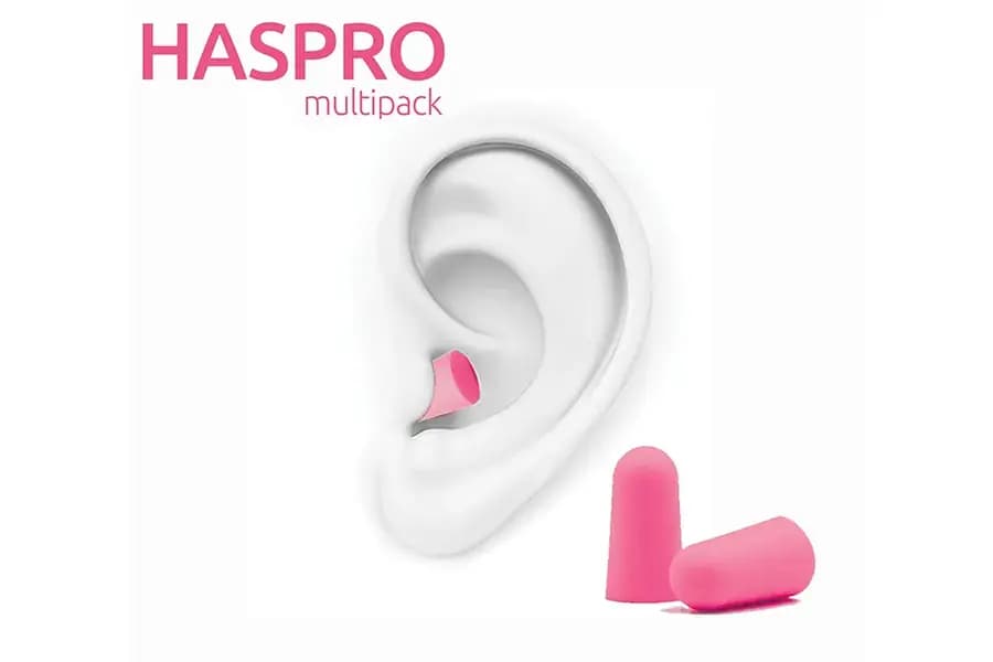 Špunty do uší na spaní - HASPRO MULTI10 – 10 párů, růžové - náhled 4