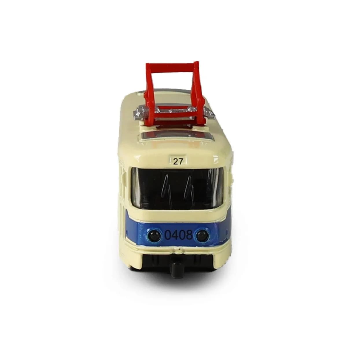 RAPPA Kovová česká retro tramvaj Tatra T3 s otevíracími středními dveřmi - 16 cm - modrá - náhled 2