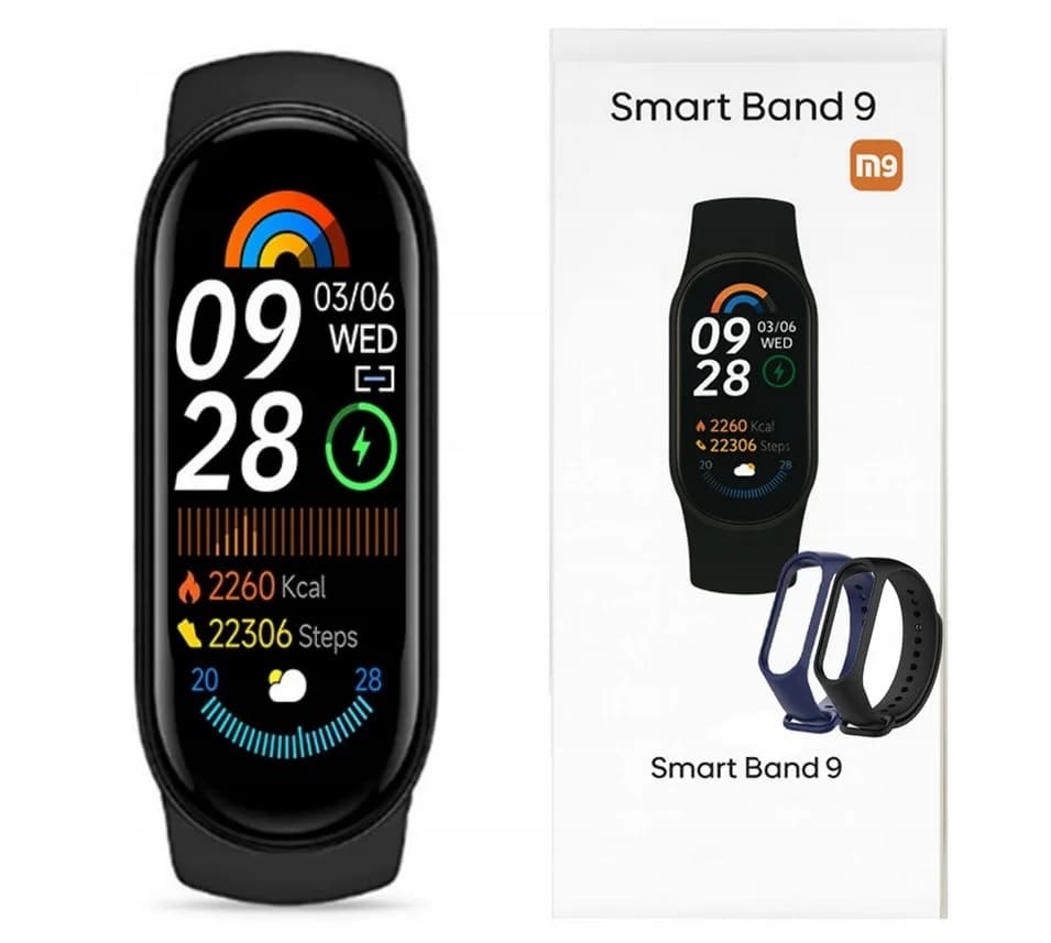 Chytrý náramek Smart Band 9 - červený - náhled 3