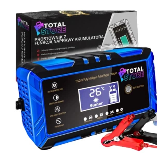 Profesionální autonabíječka FOXSUR FBC122408D s funkcí opravy - 8A 12V / 24V - náhled 5