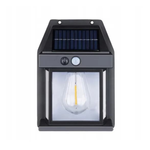 Solární zahradní nástěnná lampa Solar Interaction YX-777 - černá - náhled 2