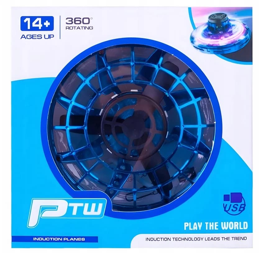 Létající LED UFO talíř - modrý - náhled 4