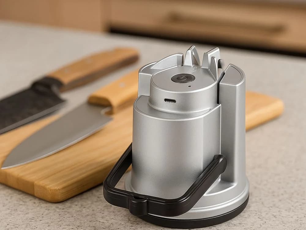 Elektrický ostřič nožů a nůžek s technologií motorového broušení s USB nabíjením - VERK - náhled 3