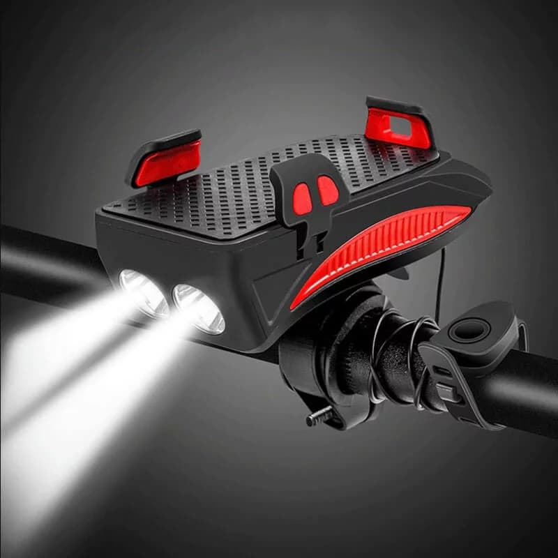 Zaparkorun Světlo na kolo Bikerpro 4v1 s držákem na telefon - červená - náhled 5