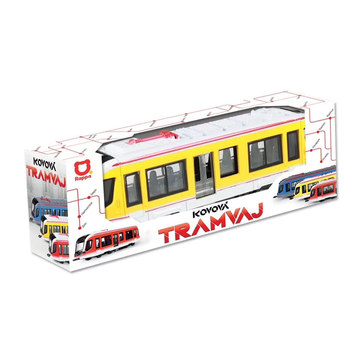 RAPPA Kovová tramvaj - žlutá, 20 cm - náhled 4