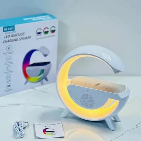 Zaparkorun Bluetooth reproduktor s LED lampou a bezdrátová nabíječka BT-2301 - náhled 2