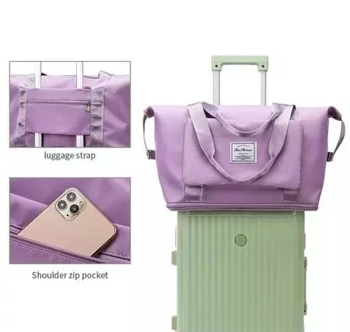 Zaparkorun Dámská skládací cestovní taška Foldaway Travel Bag - růžová - náhled 4
