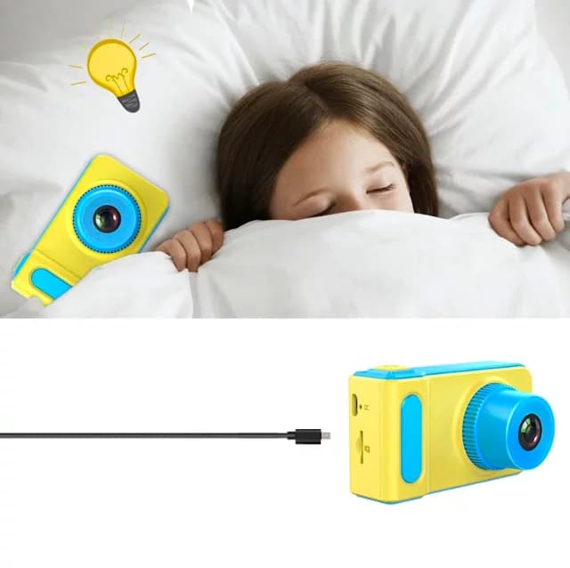 Zaparkorun Dětský mini fotoaparát s kamerou - žluto-modrý - náhled 4