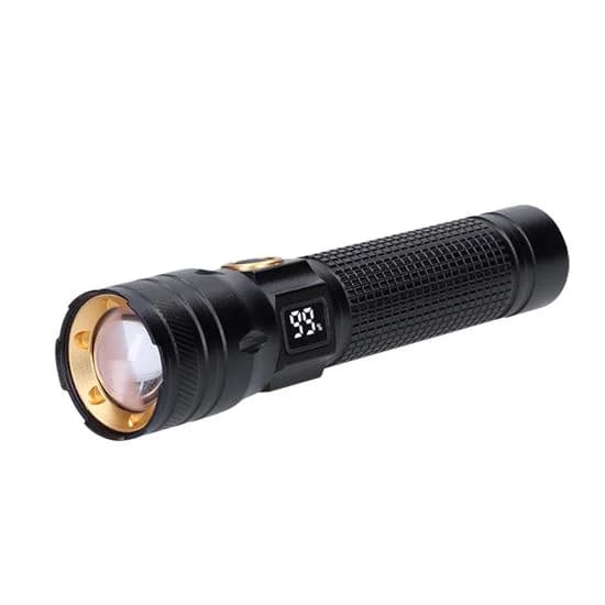 LED nabíjecí svítilna s displayem - 200lm - zoom - Li-Ion - Solight WN54