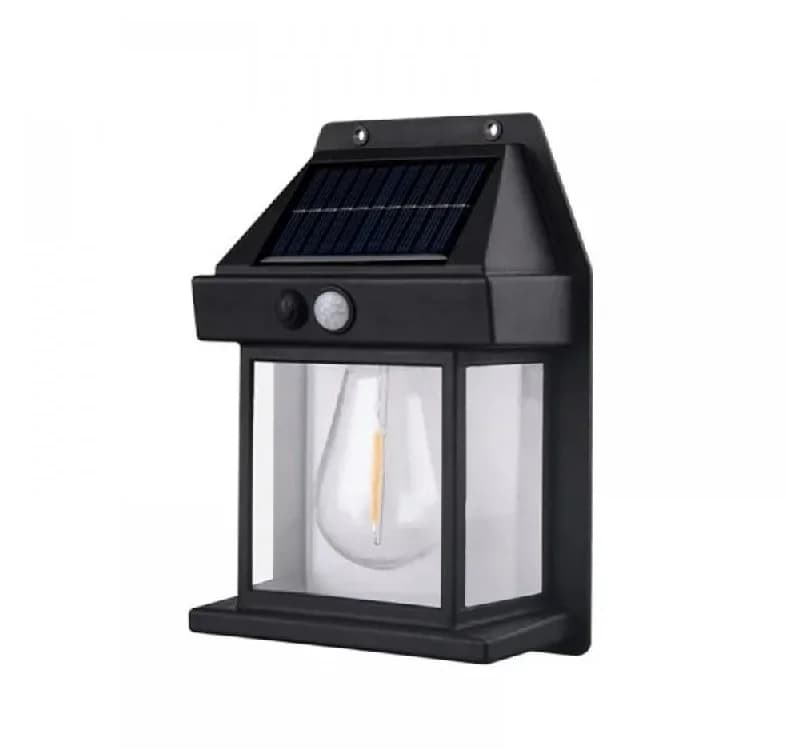 Solární zahradní nástěnná lampa Solar Interaction 888 - černá - černá