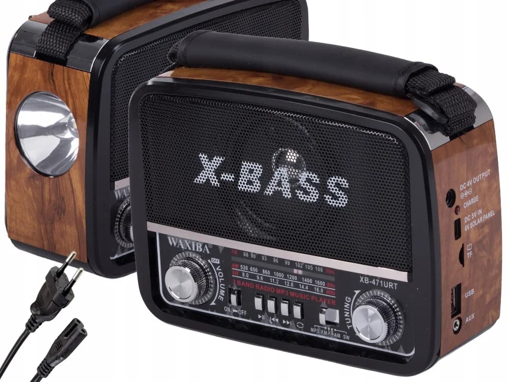 Retro rádio WAXIBA XB-471URT - imitace mahagon