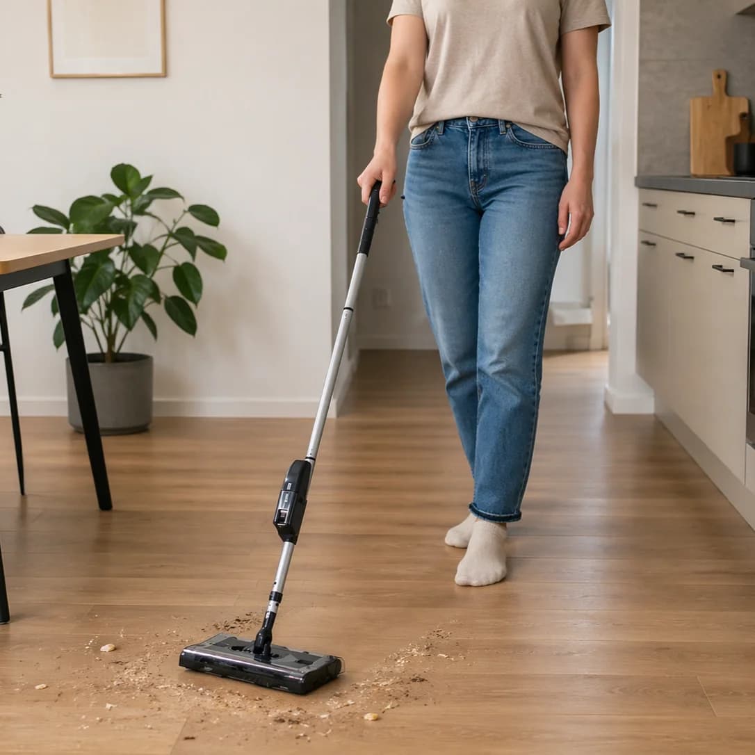 Akumulátorový smeták Swivel Sweeper MAX - šedý