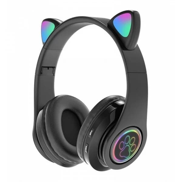 Zaparkorun Bezdrátová LED sluchátka Cat Ears -