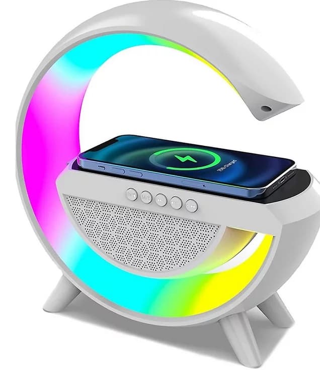 Zaparkorun Bluetooth reproduktor s LED lampou a bezdrátová nabíječka BT-2301