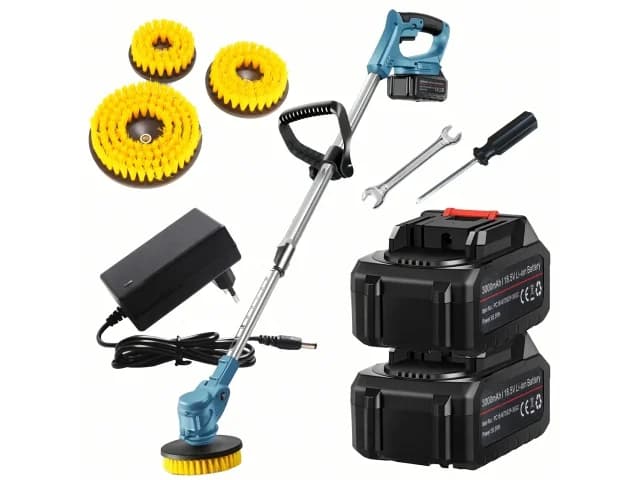 Akumulátorový čisticí kartáč na podlahy - REAL GARDEN - RC-K-2313