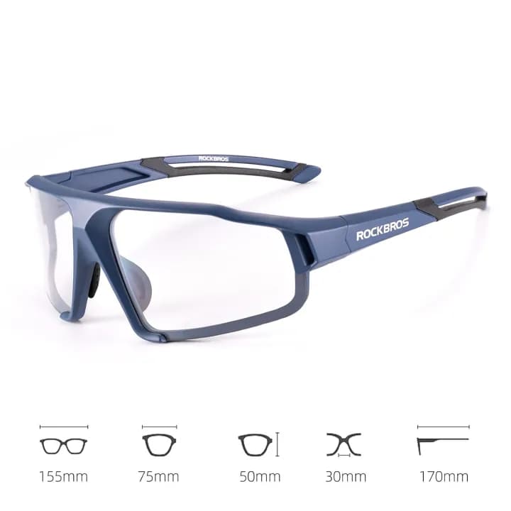 Cyklistické fotochromatické brýle UV400 - Rockbros SP216BL - modré