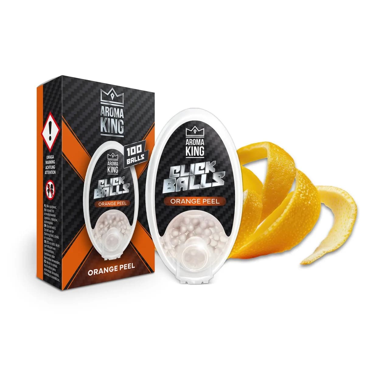 Praskací kuličky Aroma King - Pomerančová kůra - 100 ks