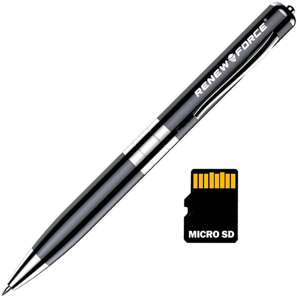Špionážní pero - hlasový záznamník - RENEW FORCE D32+16 GB SD karta