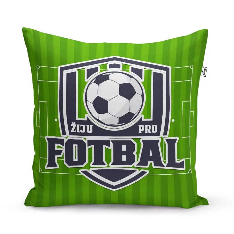 Sablio Polštář Žiju pro fotbal: 40x40 cm