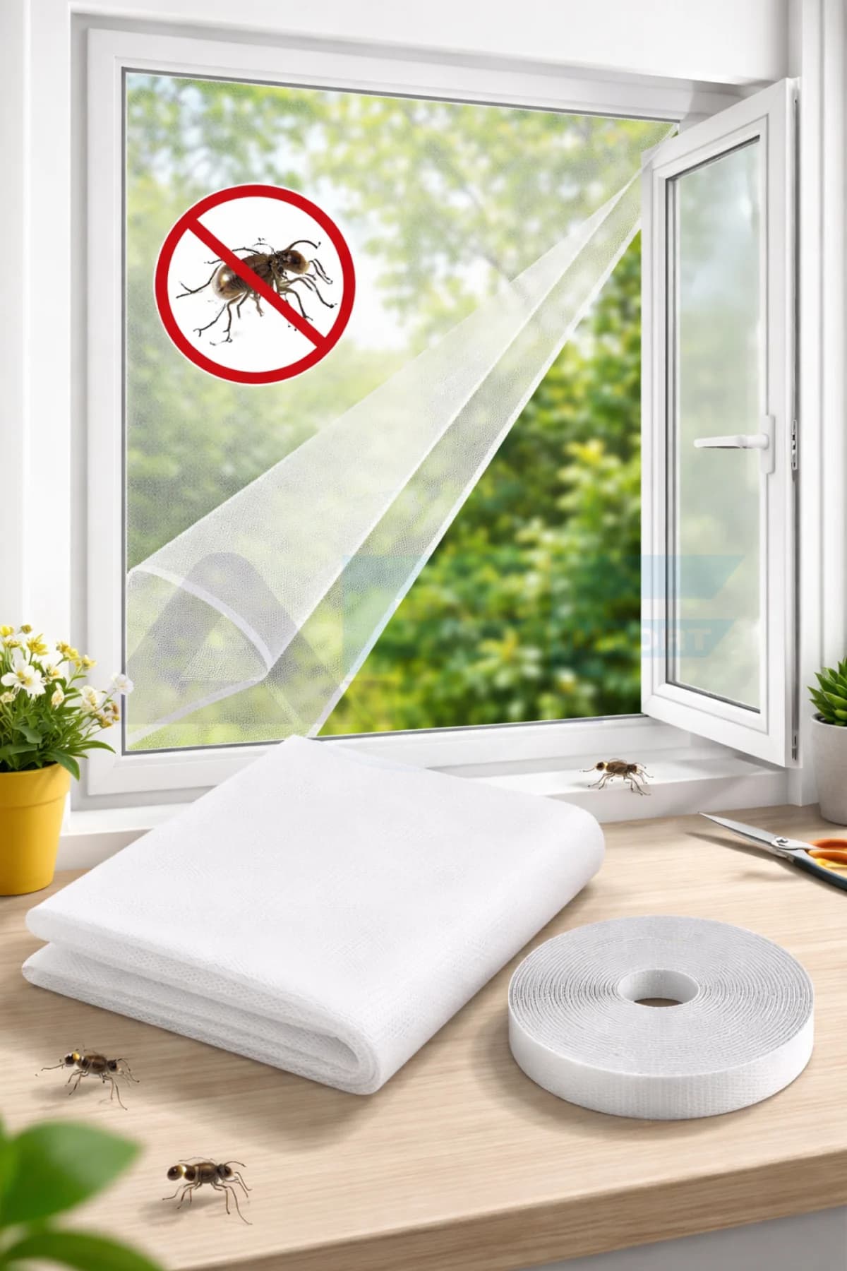 AFF Síť do okna proti hmyzu - 130 x 150 cm -