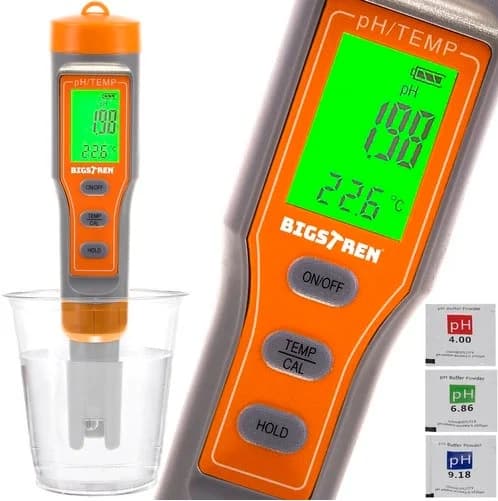 Elektronický pH LED tester 4v1 s funkcí ATC a teploměrem Bigstren