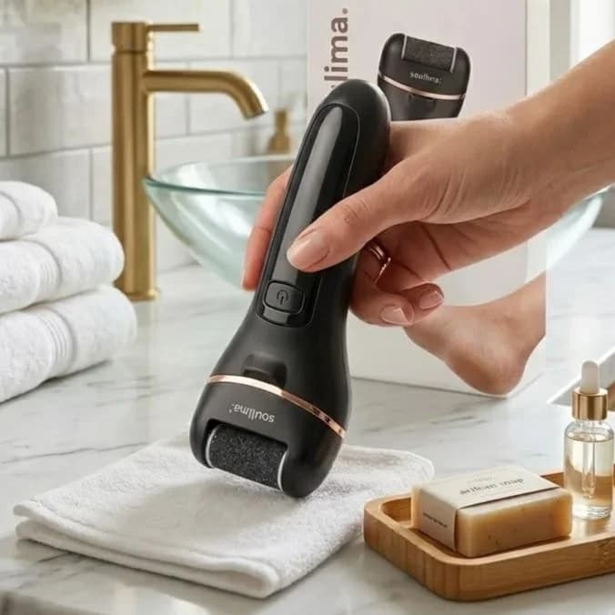 soulima Elektrická bruska na paty s LCD displejem