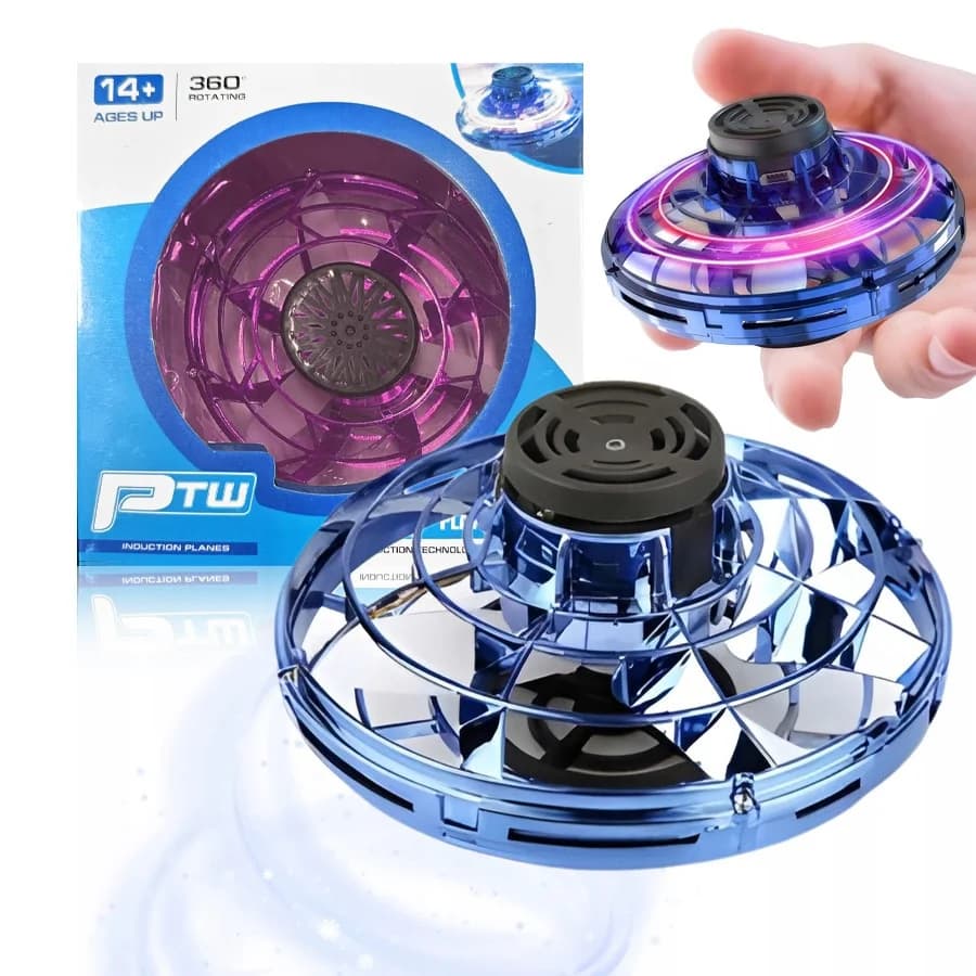 Létající LED UFO talíř - modrý