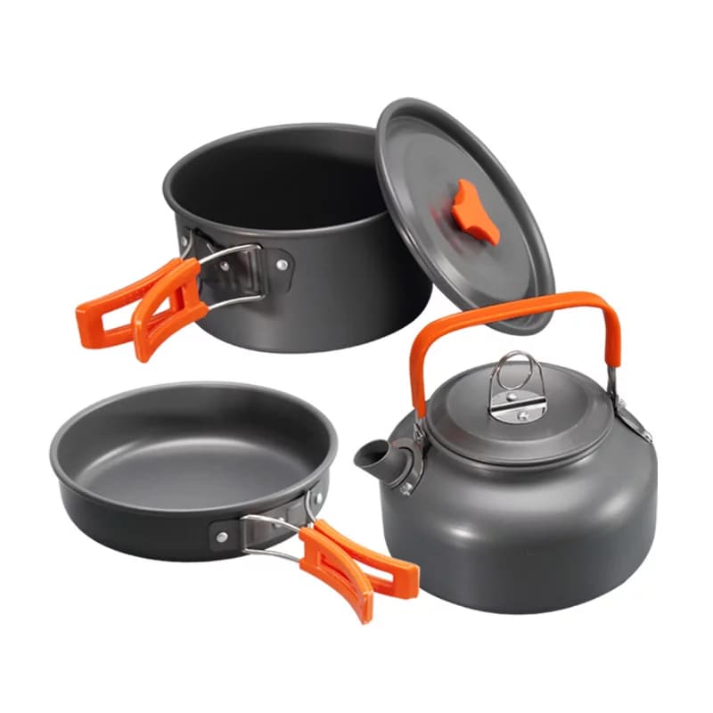 Třídílný skládací přenosný kempingový set na vaření DS-308 - Nakida