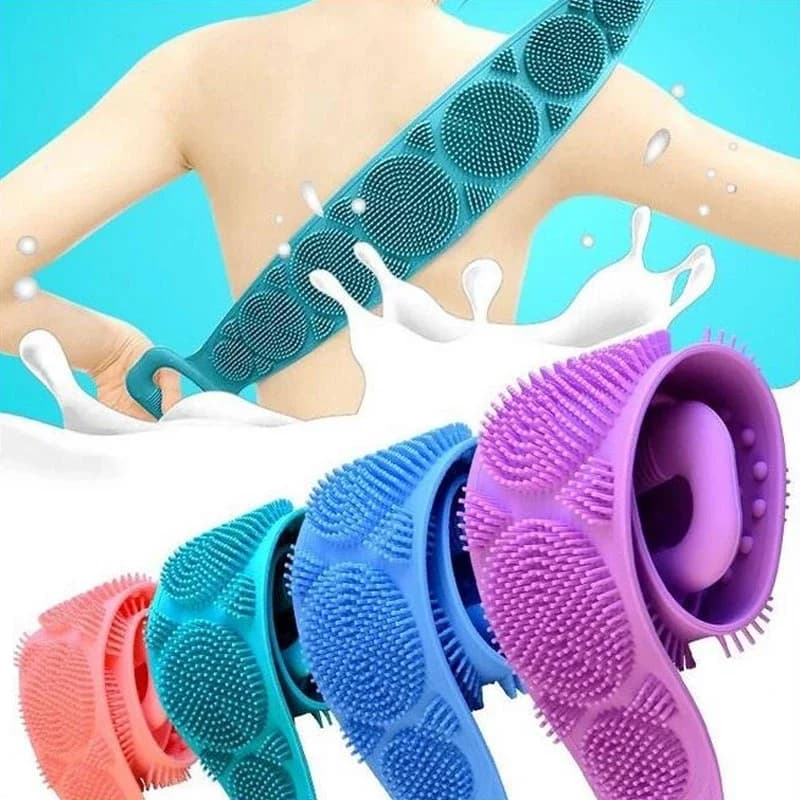 Zaparkorun Silikonový kartáč na mytí zad - růžový - náhled 1
