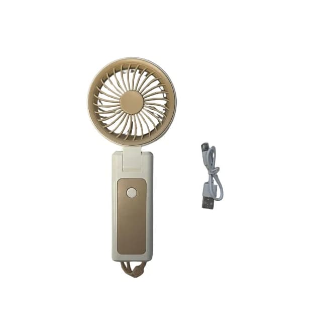 Handheln Kompaktní přenosný dobíjecí ventilátor do ruky - béžový