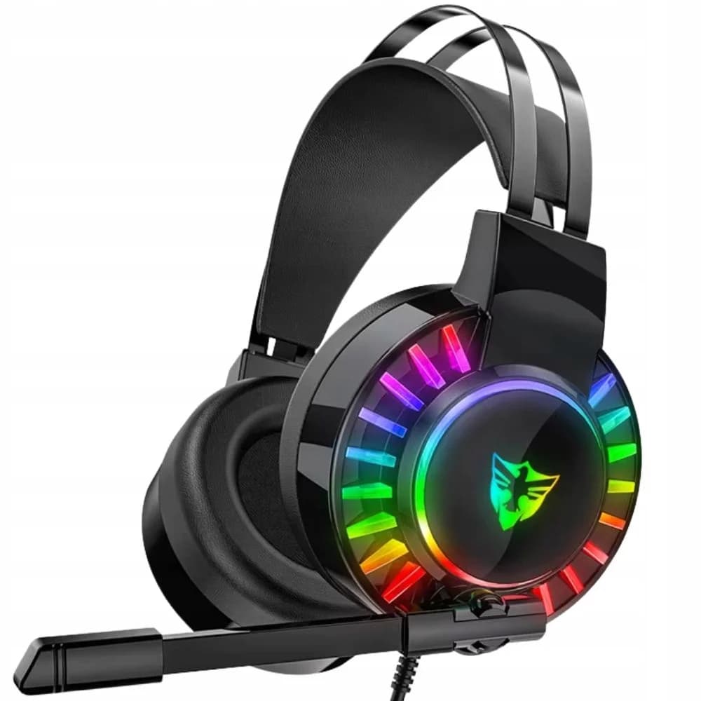 VERK Kabelová herní sluchátka G605 7.1 s RGB a mikrofonem